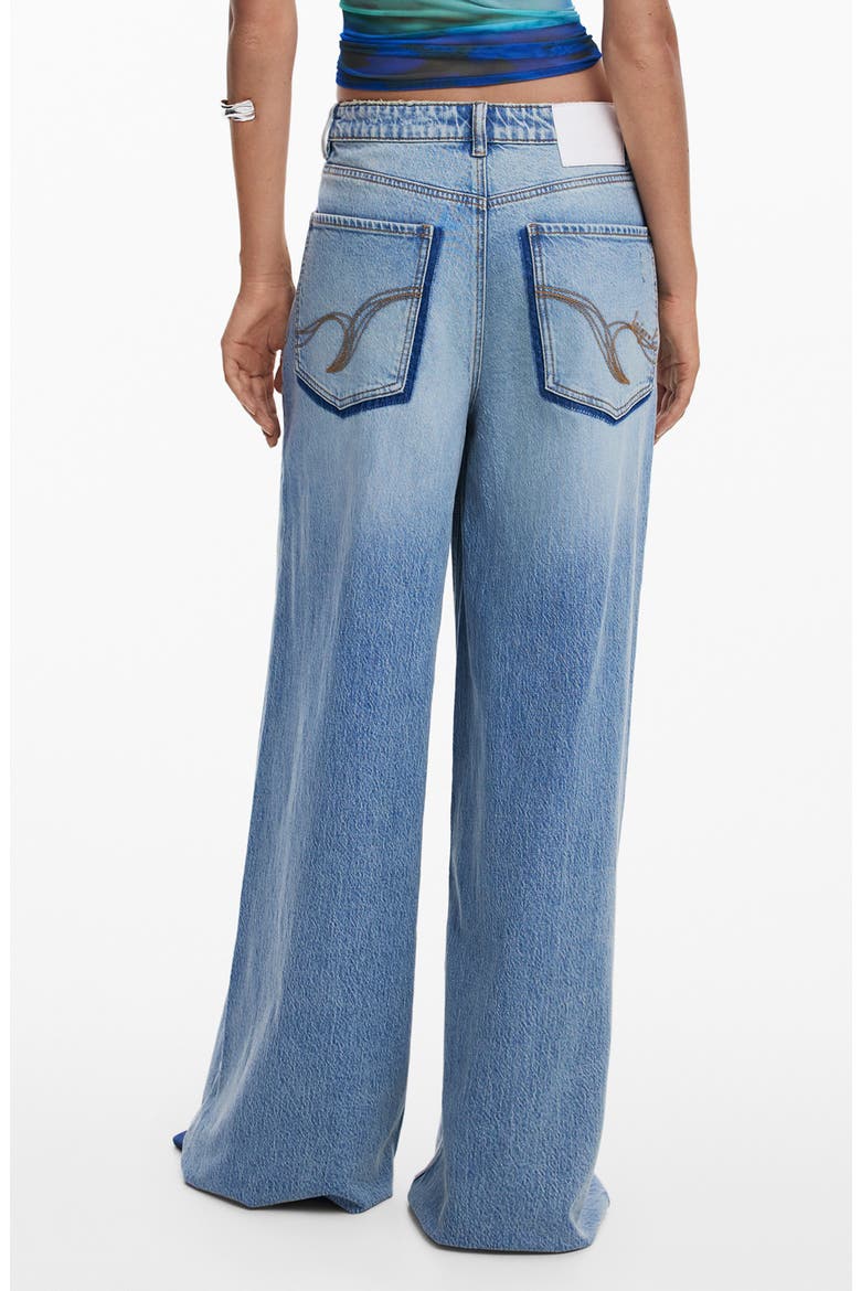 Shadow Pocket Wide Leg Jeans, Alternate, color, MEDIUM BLUE
