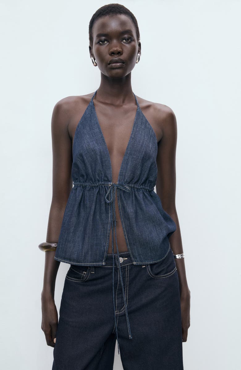 MANGO Low Rise Wide Leg Jeans, Alternate, color, Open Blue