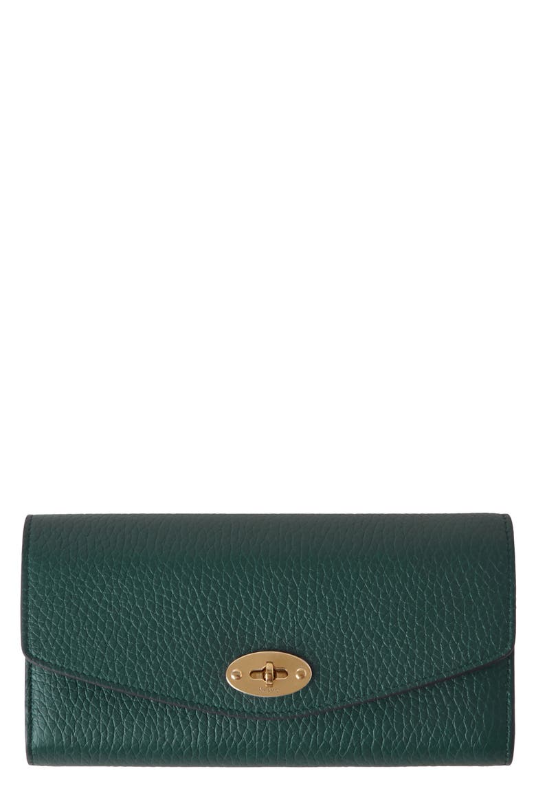 Darley Leather Wallet, Main, color, MULBERRY GREEN