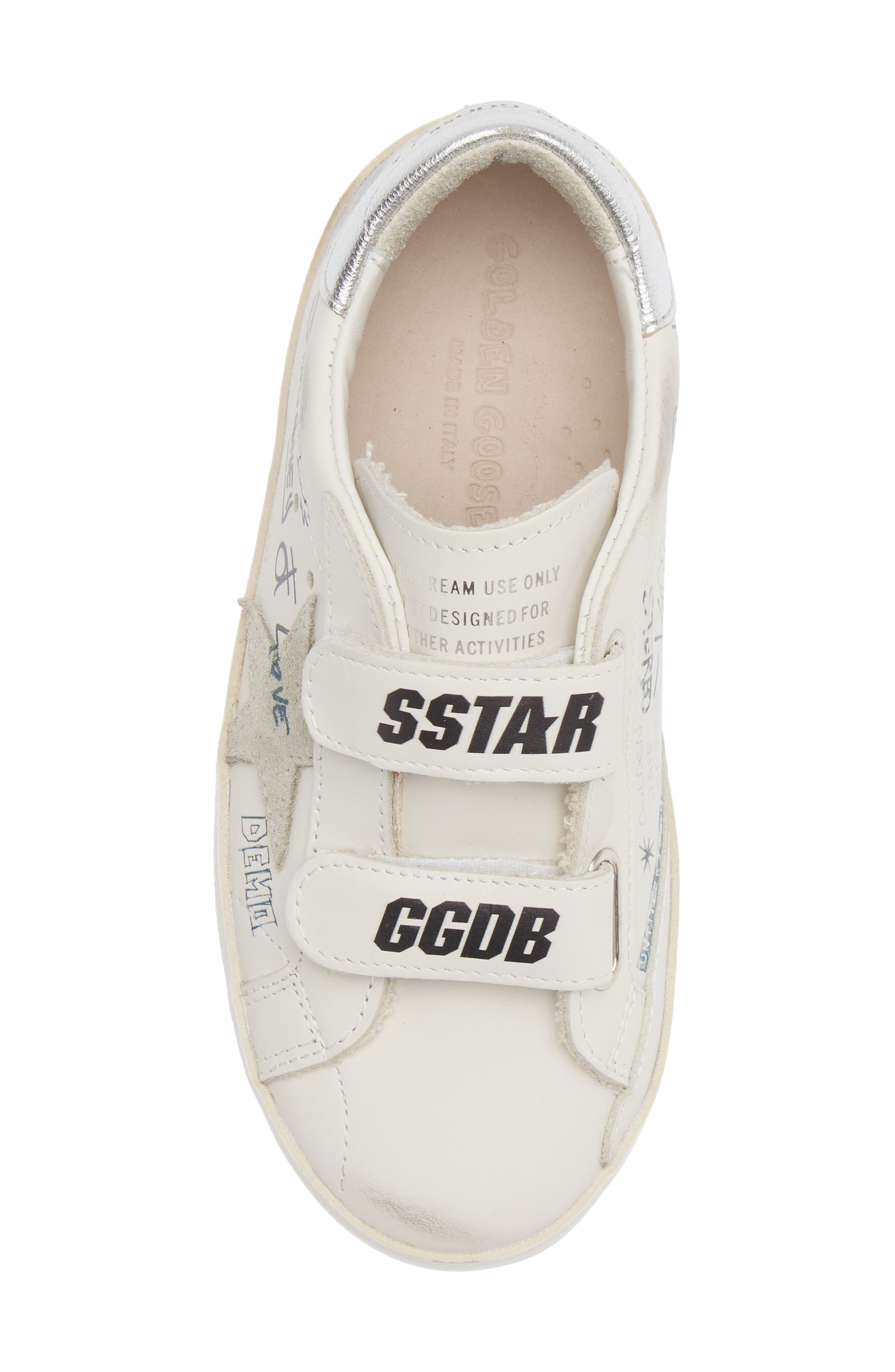 Kids' Old School Sneaker, Alternate, color, WHITE/ ICE/ SILVER
