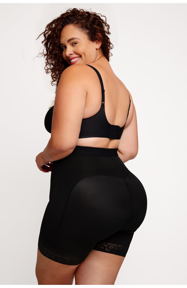 Shapellx AirSlim 2-In-1 High-Waisted Booty Lift Shaper Shorts, Alternate, color, Jet Black