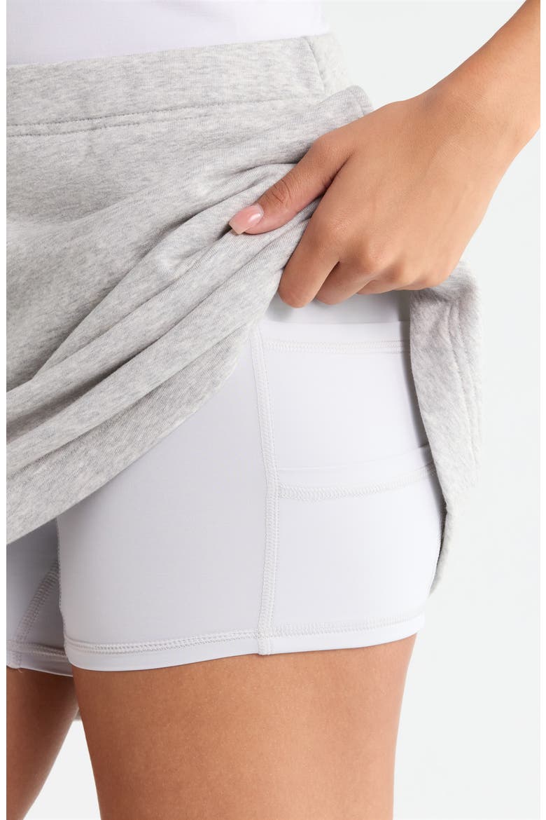 French Terry A-Line Skort, Alternate, color, GREY MELANGE