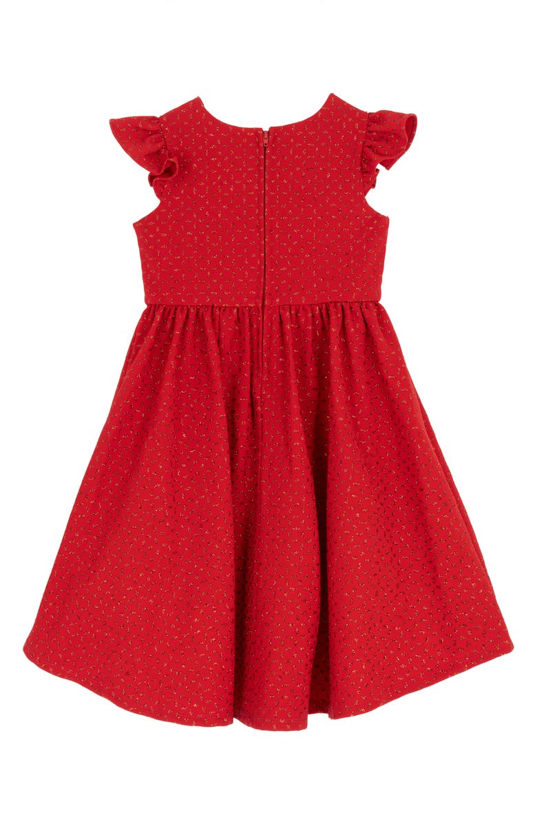 Rare Editions Kids' Glitter Party Dress & Crossbody Bag Set, Alternate, color, Red