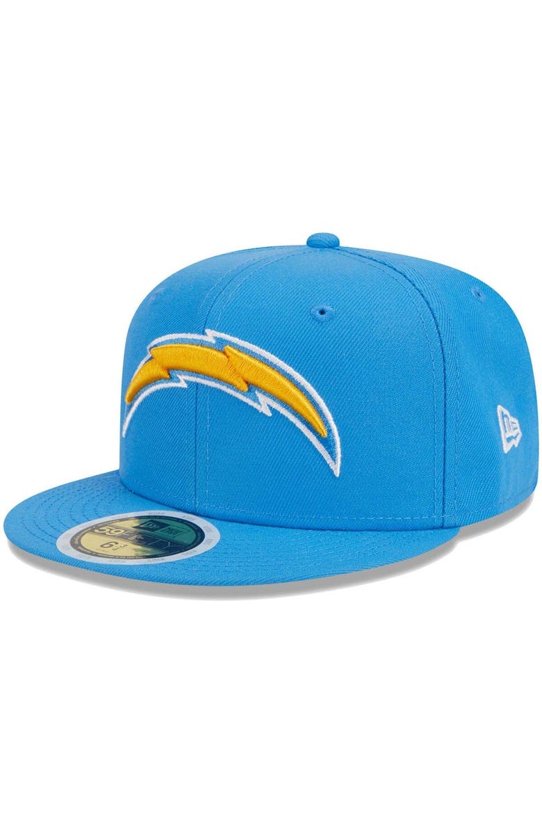 New Era Youth New Era Powder Blue Los Angeles Chargers  Main 59FIFTY Fitted Hat, Main, color, Powder Blue