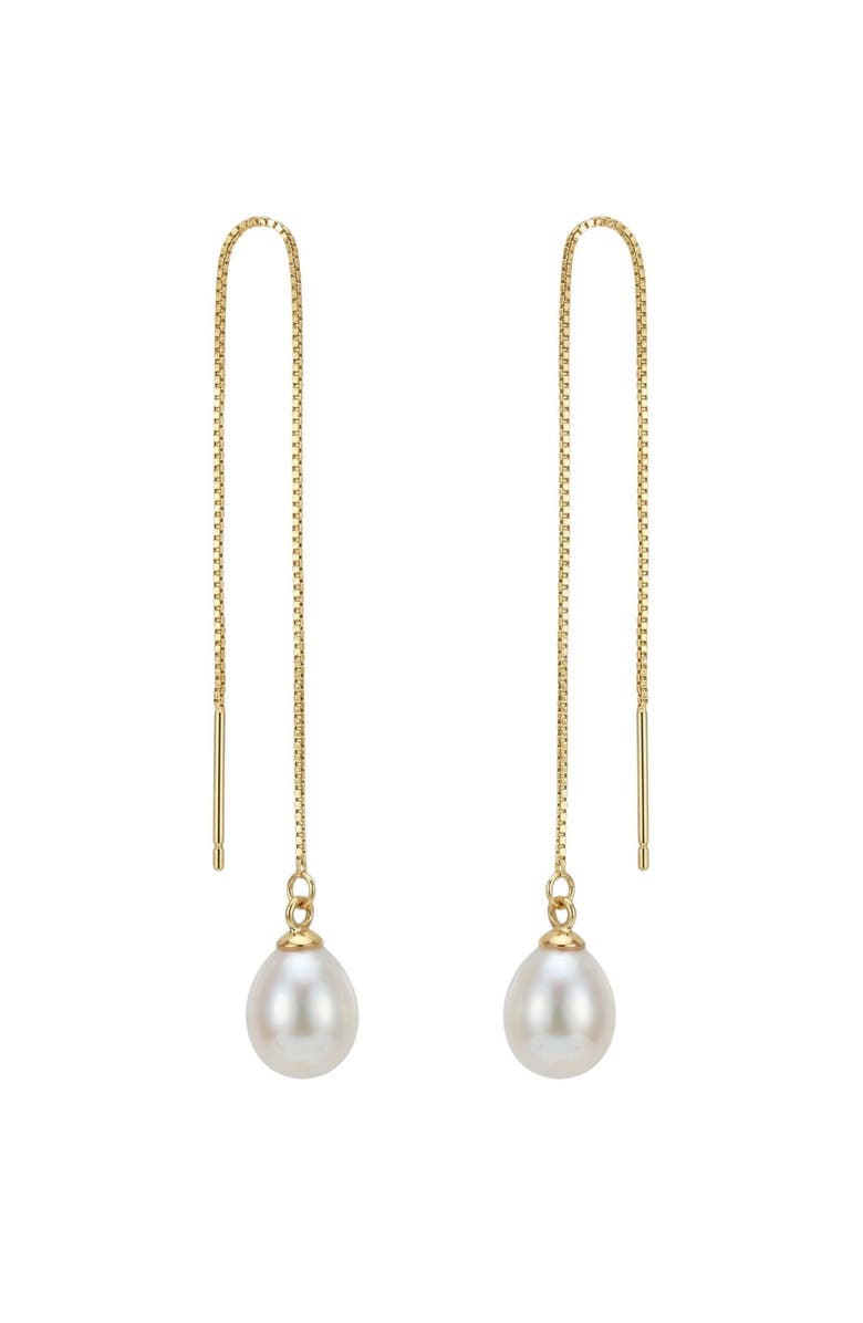 seree Lilith pearl thread earrings, Main, color, White