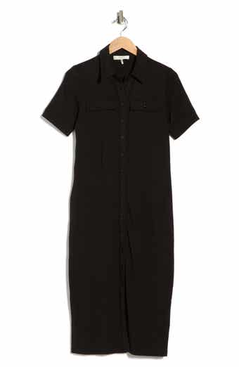 FRAME Short Sleeve Jersey Shirtdress