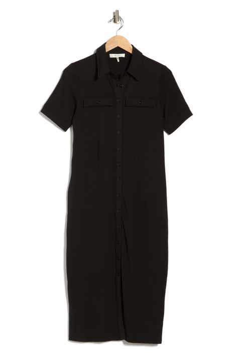 FRAME Short Sleeve Jersey Shirtdress