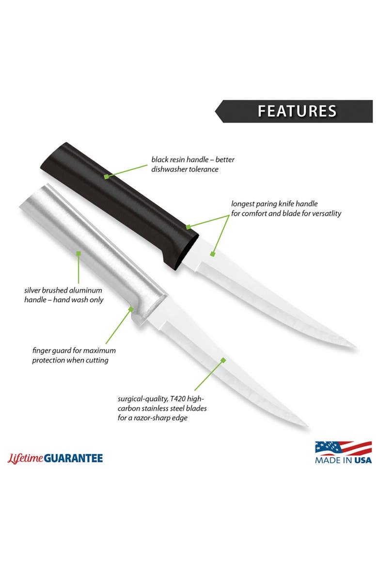 Cutlery 4.375-Inch Super Parer Stainless Steel Blade, Alternate, color, Black