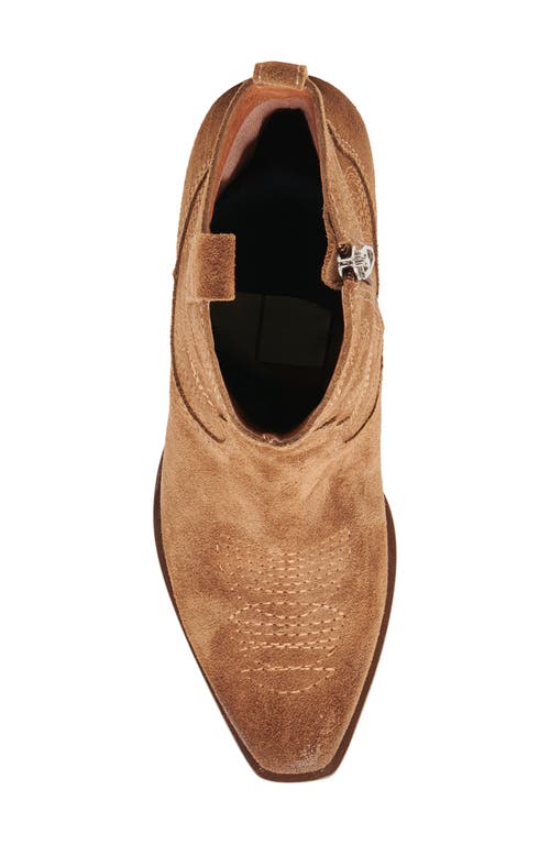 Dolce Vita Shania Western Boot In Brown Suede