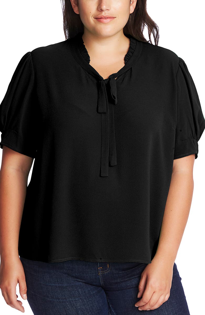 CeCe Ruffle Tie Neck Top, Main, color,