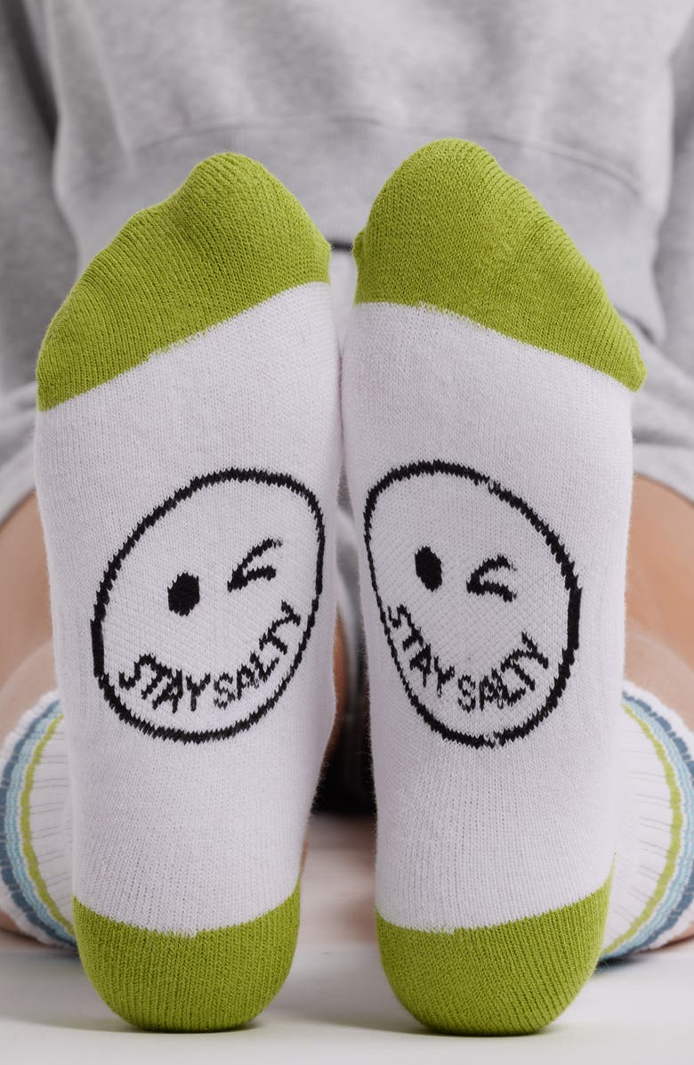 Friday Feelin’ Stay Salty Crew Socks, Alternate, color, White