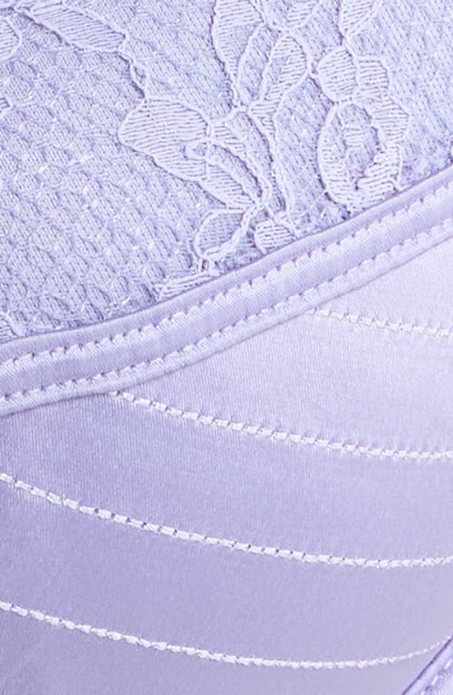Hunkemoller Hunkemöller Charlie Lace & Mesh Underwire Bra In Purple
