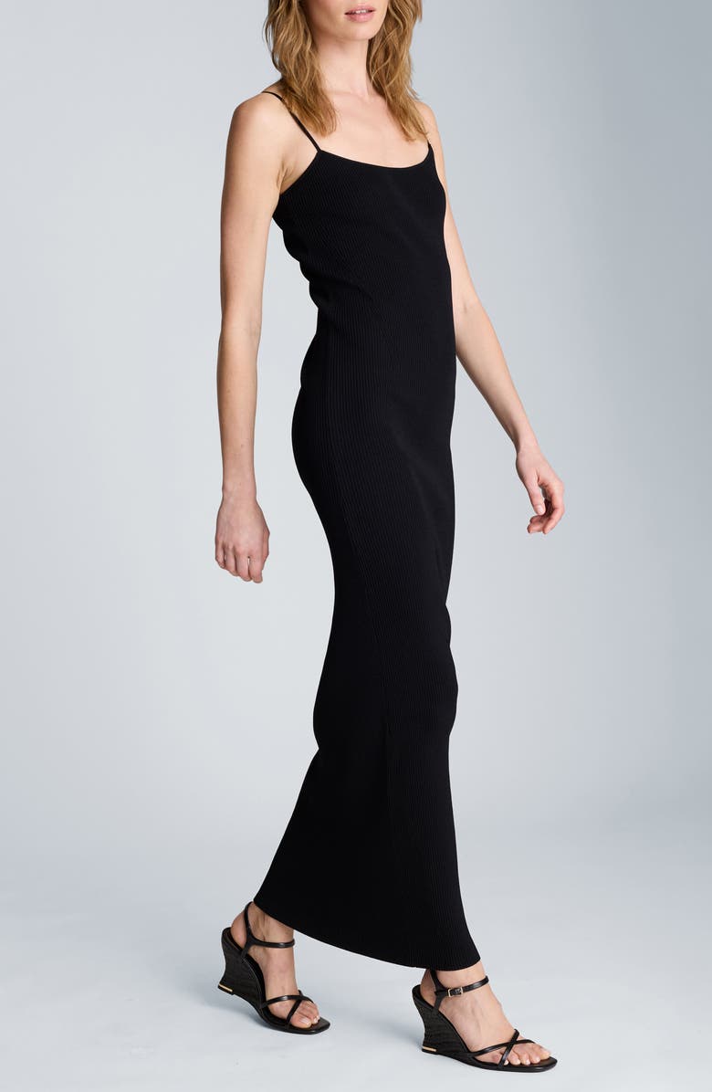 Kenneth Cole Ribbed Cami Sweater Dress, Alternate, color, Black