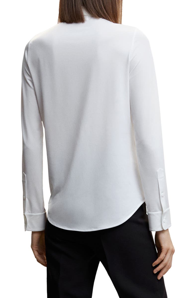 MANGO Stretch Woven Button-Up Shirt, Alternate, color, 