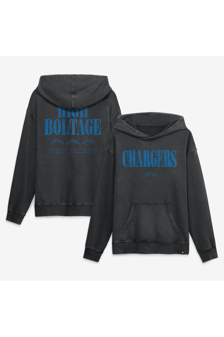 Men's Fanatics Black Los Angeles Chargers Relaxed Intense Rivalry French Terry Hoodie, Main, color, Black