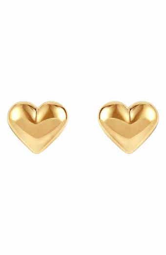 Frankie & Zoe Puffed Heart Stud Earrings