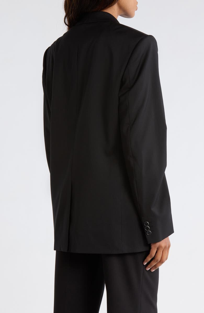 Helmut Lang Curve Classic Virgin Wool Blazer, Alternate, color, Black