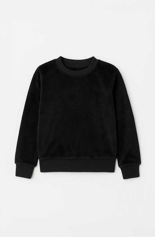 Limeapple Minky Crewneck Sweatshirt In Black