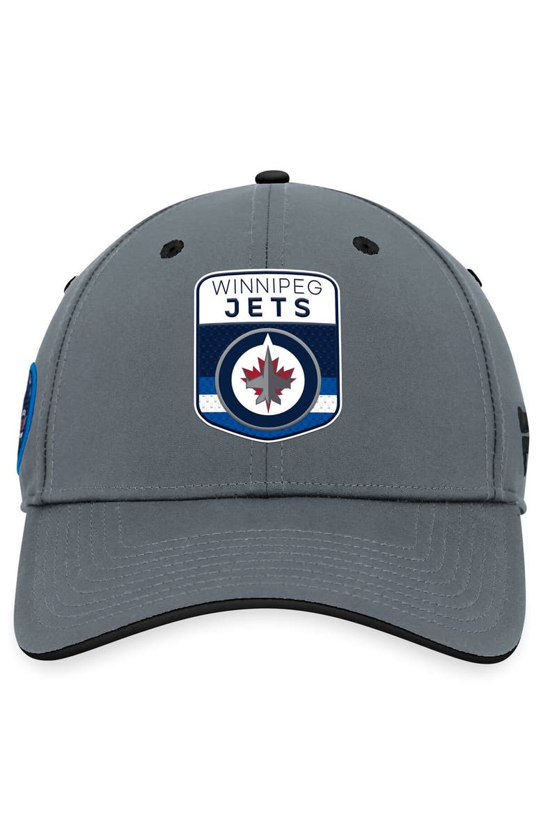 FANATICS Men's Fanatics Branded  Gray Winnipeg Jets Authentic Pro Home Ice Flex Hat, Alternate, color, 