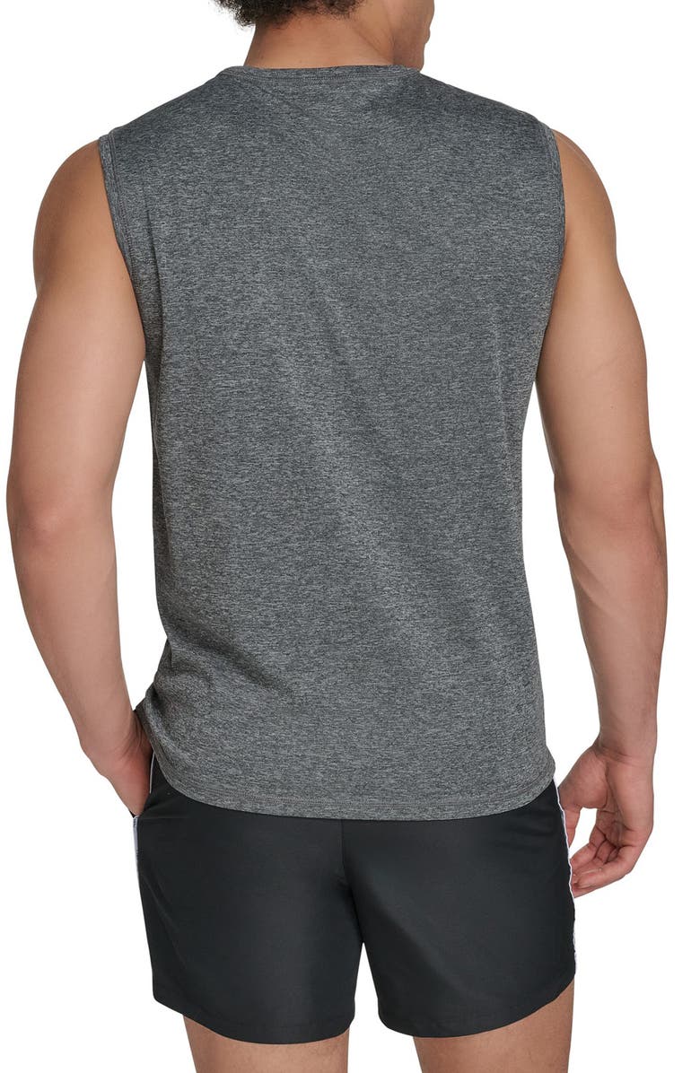 Calvin Klein Logo Sleeveless UPF 40+ Rashguard, Alternate, color, Grey Heather