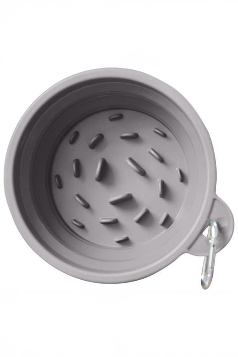 Slow-Feeding, BPA-Free Silicone Travel Dog Bowl