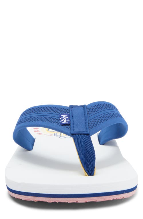 Izod Dog Americana Flip Flop In White Navy