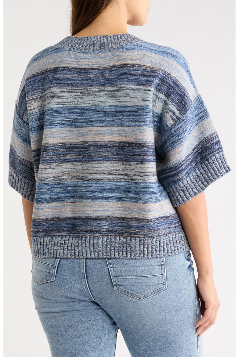Broome Marled Stripe Sweater, Alternate, color, NAVY