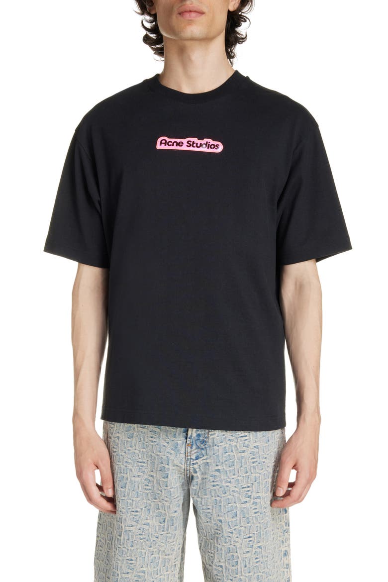 Logo Patch Organic Cotton T-Shirt, Main, color, BLACK