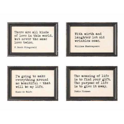 Framed Wall Decor with Quotes