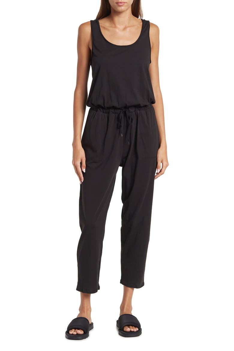 Jersey Jumpsuit, Main, color, BLACK