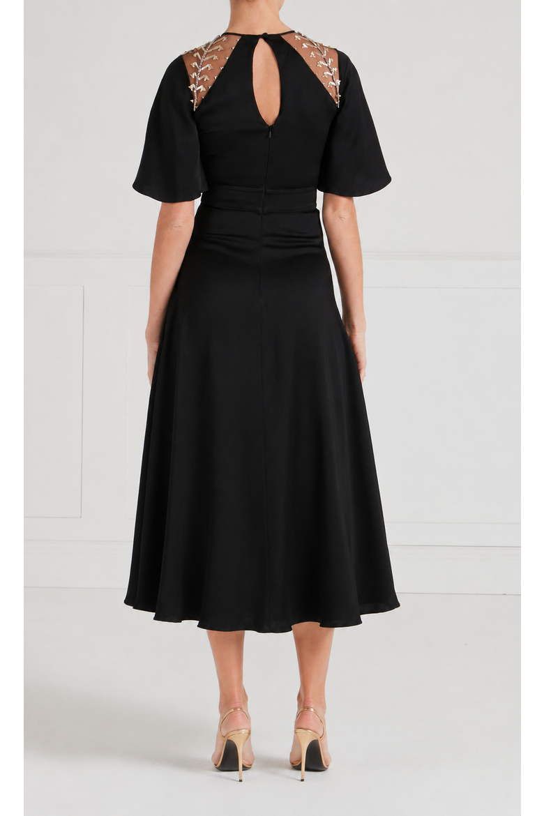Wildlife Cocktail Dress, Alternate, color, Black