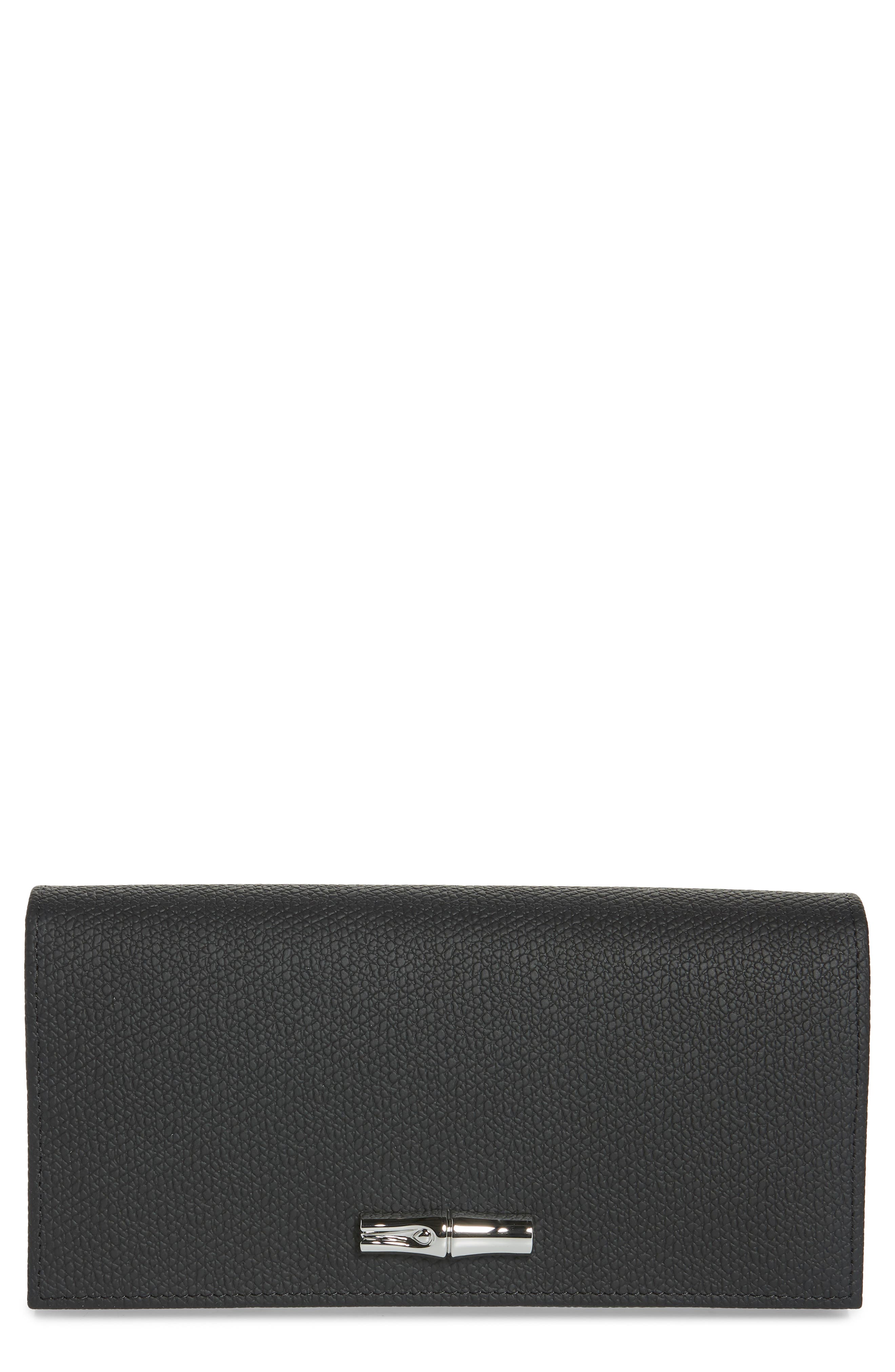 Longchamp Roseau Leather Continental Wallet