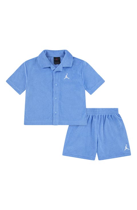 Kids' Terry Cloth Camp Shirt & Shorts Set