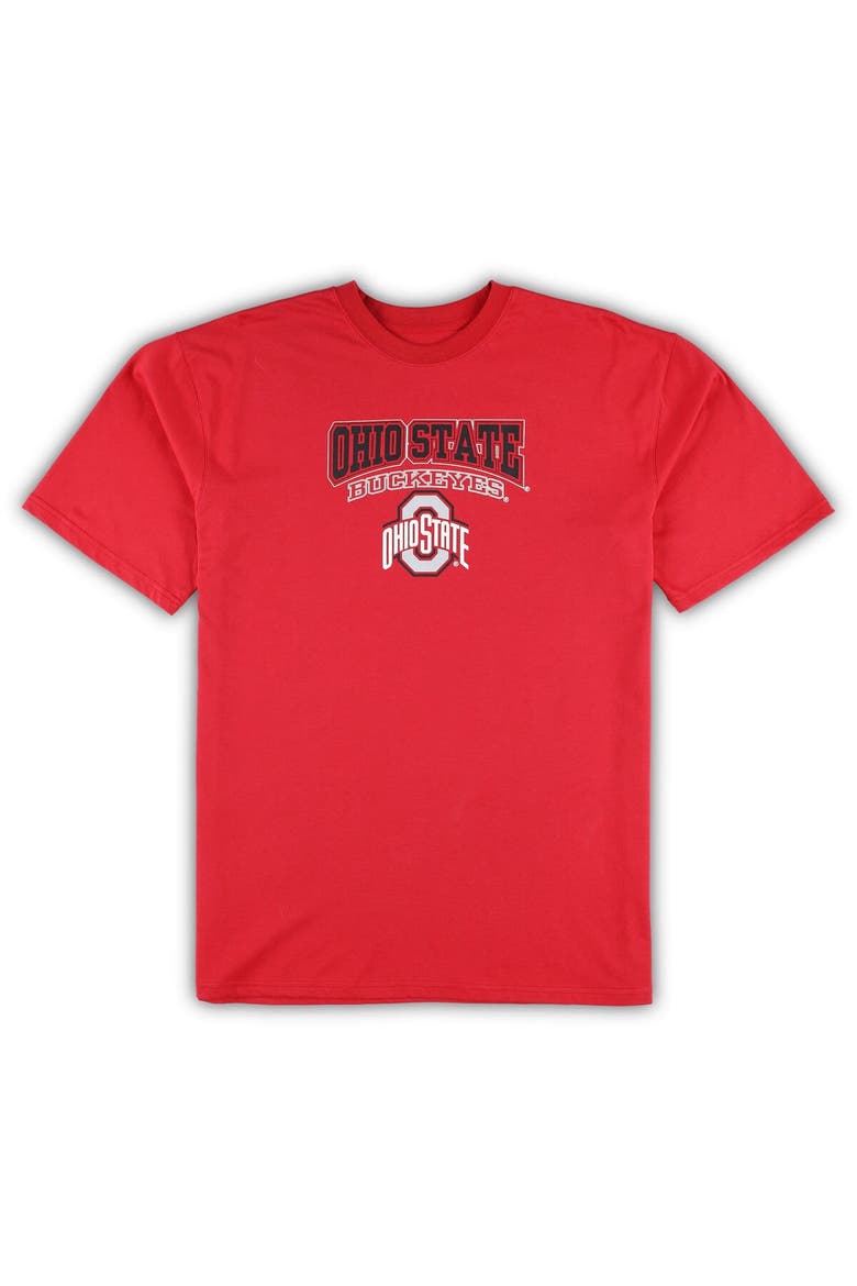 Men's Profile Scarlet/Black Ohio State Buckeyes Big & Tall 2-Pack T-Shirt & Flannel Pants Set, Alternate, color, Scarlet