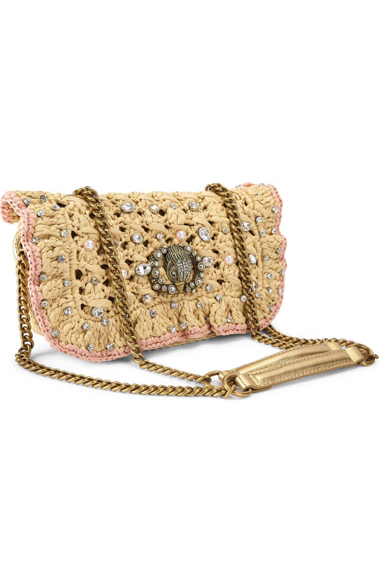 Kurt Geiger London Small Chelsea Woven Shoulder Bag, Alternate, color, Open Beige