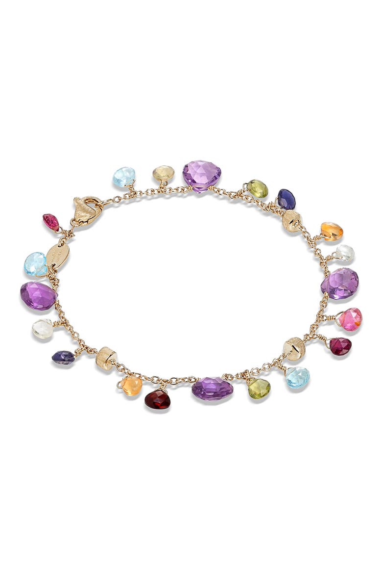 Paradise Mixed Stone Bracelet, Main, color, YELLOW GOLD