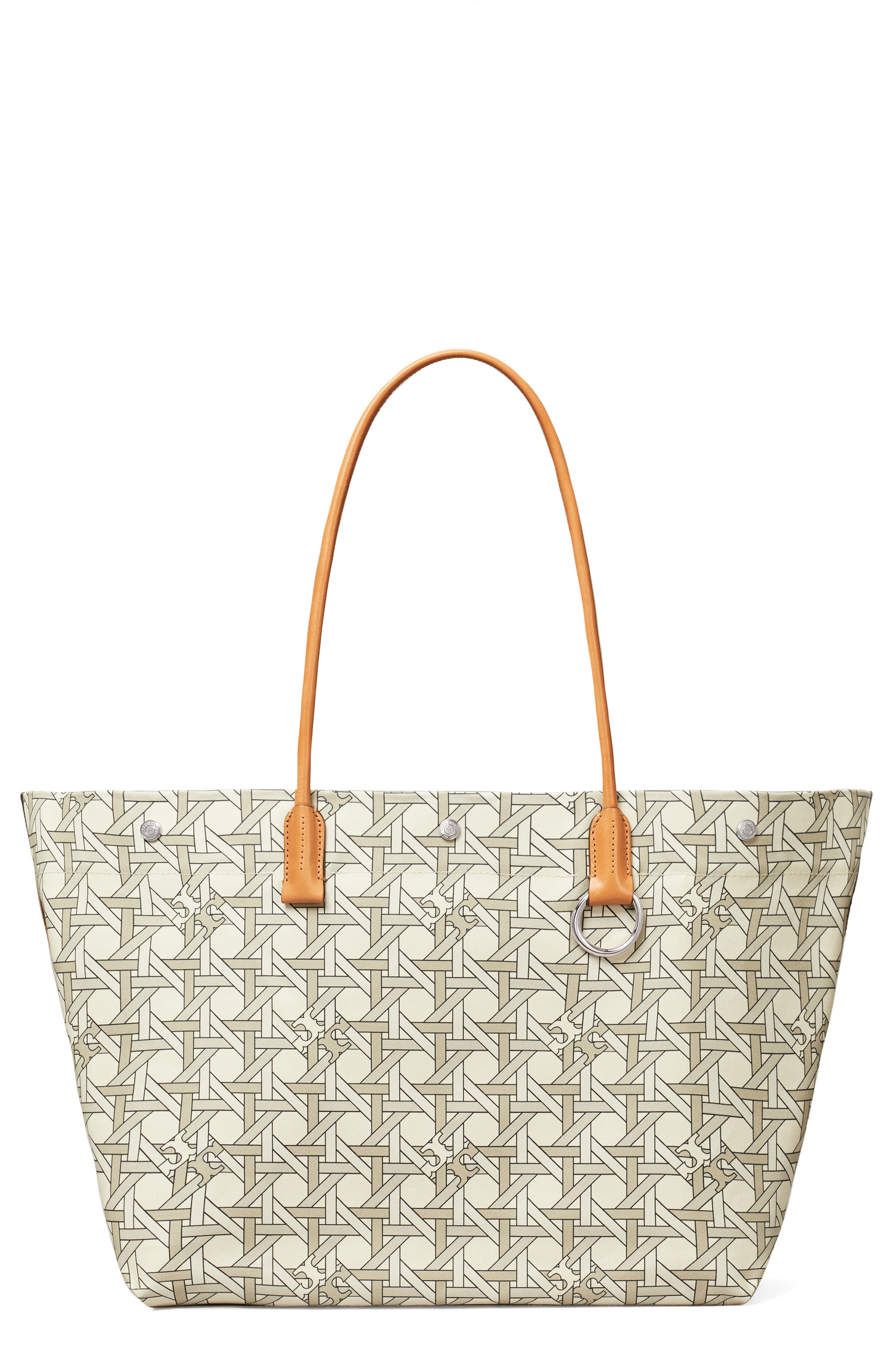 Canvas Basketweave Tote, Main, color, BASKETWEAVE IVORY