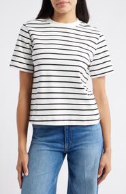Mavi Jeans Stripe Cotton Crewneck T-Shirt