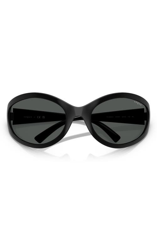 Vogue 65mm Oversize Oval Sunglasses In Black