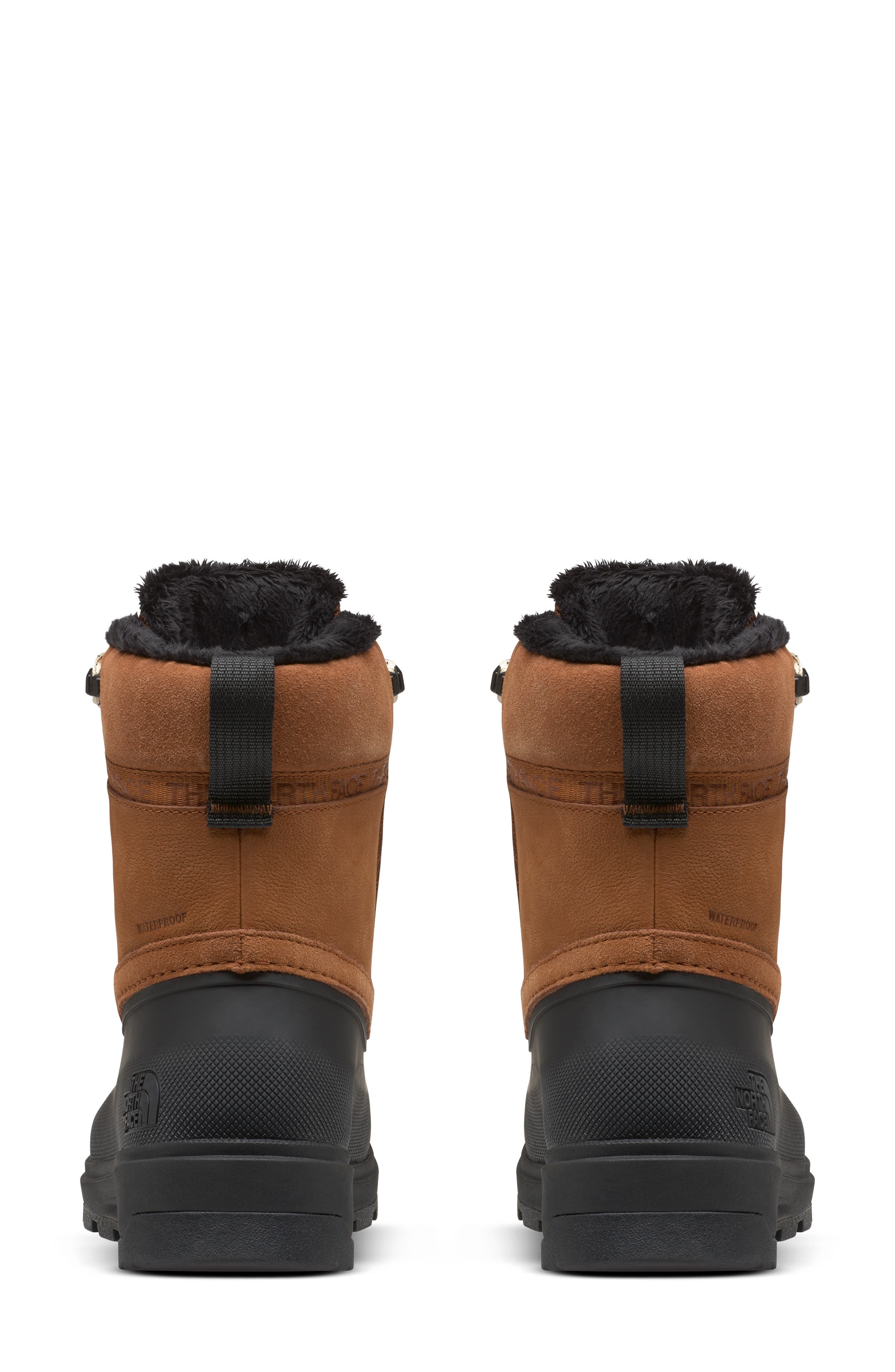 The North Face Shellista V Waterproof Insulated Short Boot, Alternate, color, Burnt Umber/ Tnf Black