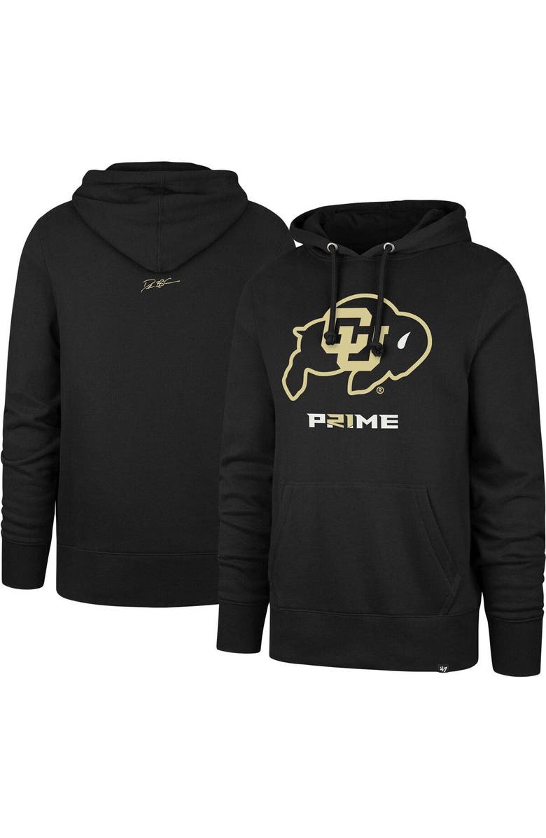 '47 Men's '47 Black Colorado Buffaloes Coach Prime Pullover Hoodie, Main, color,