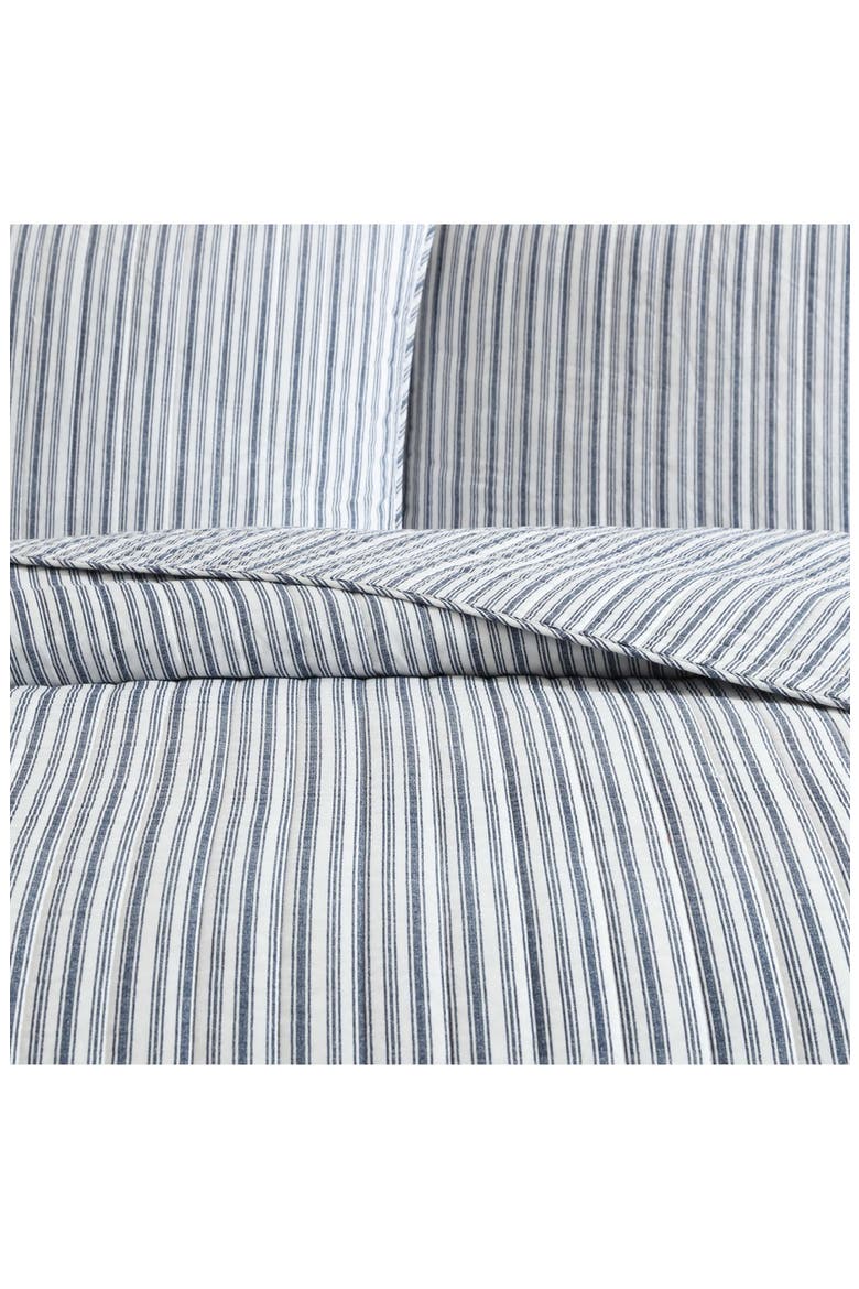 Coleridge Stripe Queen Quilt Set, Alternate, color, DARK BLUE