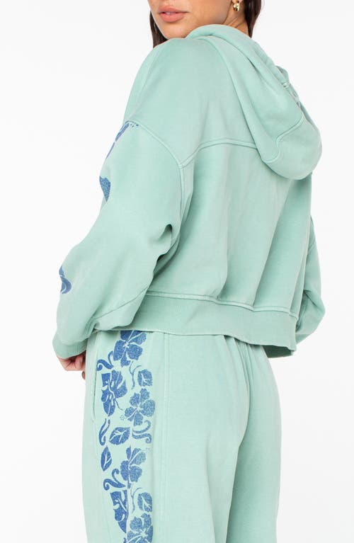 Roxy Fringing Reefs Graphic Hoodie In Green