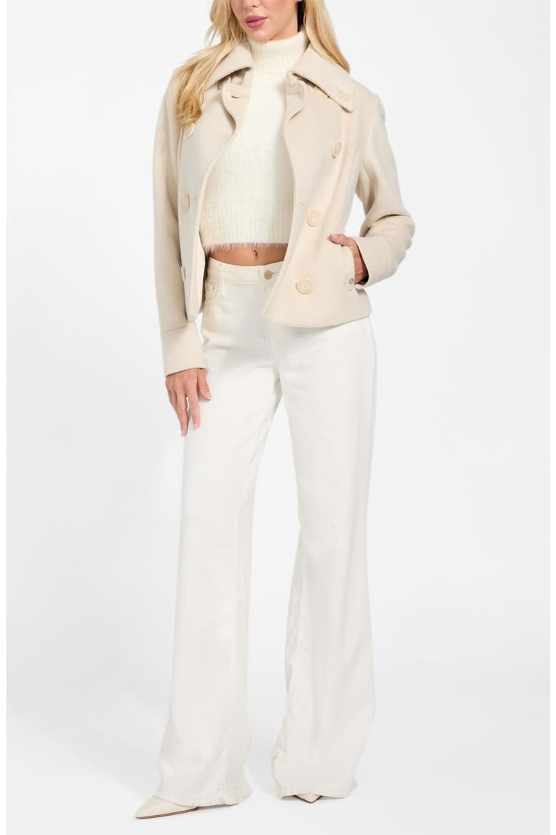Melissa Crop Melton Peacoat, Alternate, color, LIGHT BEIGE