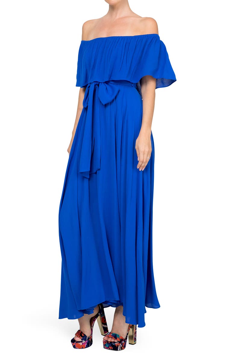 MEGHAN LA Morning Glory Off the Shoulder Maxi Dress, Alternate, color, 