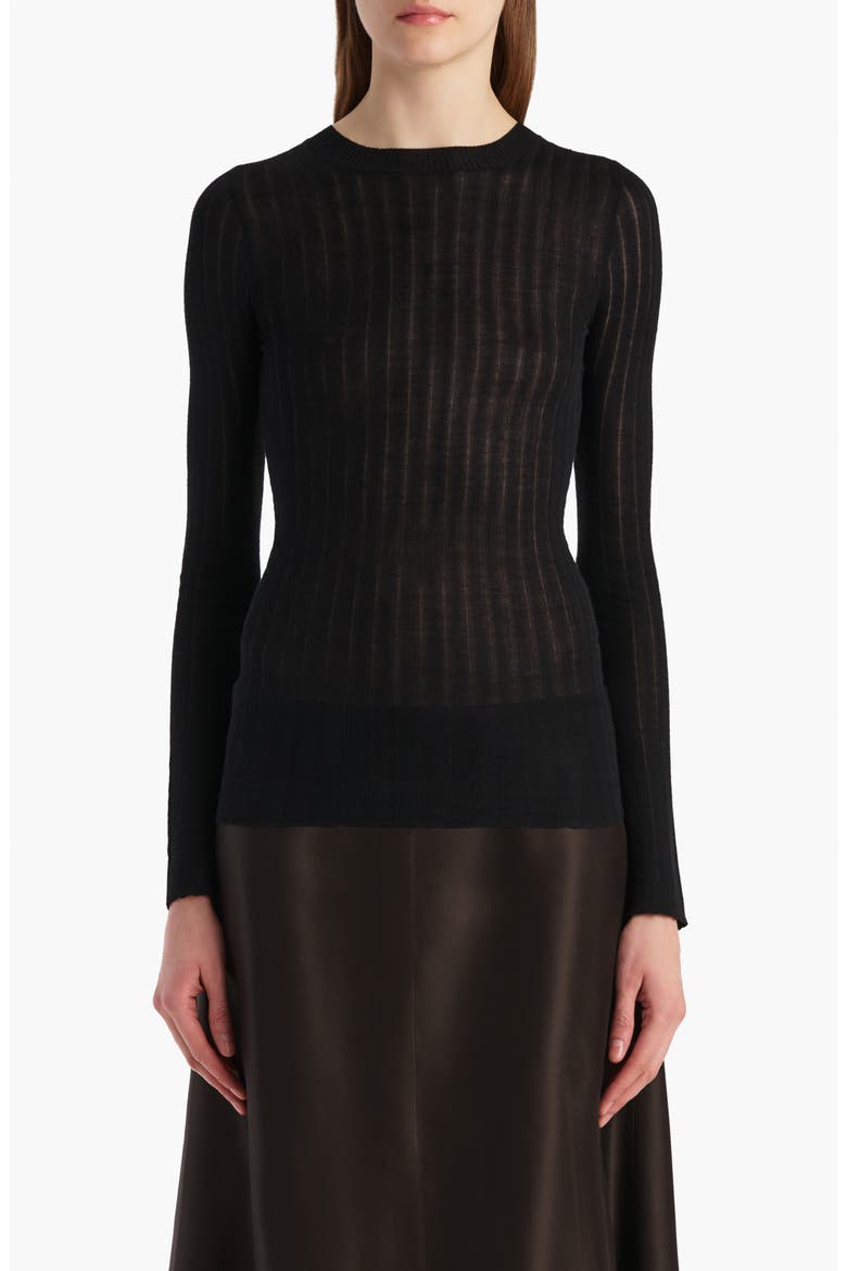 Elm Silk Blend Top, Main, color, BLACK