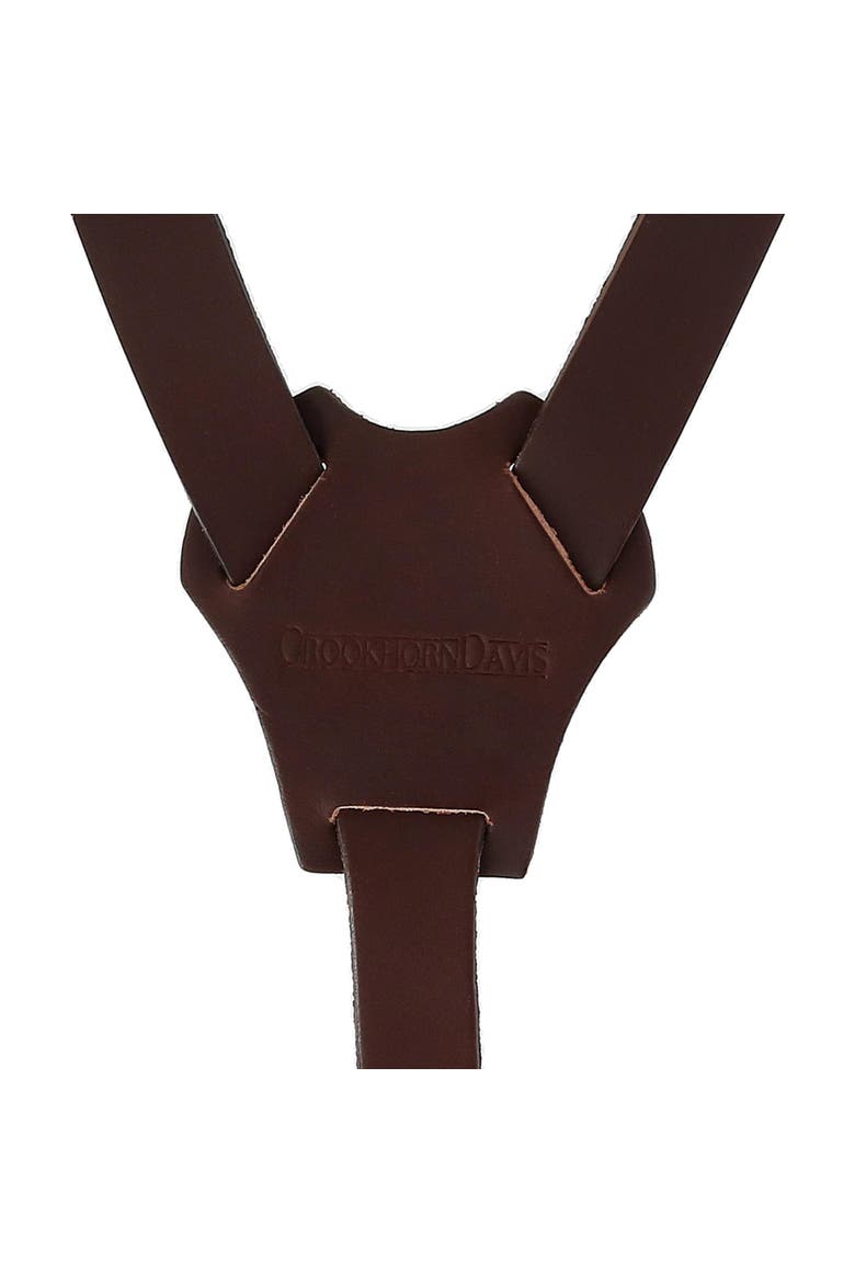Men's The Bristol Clip End Leather Braces with Elastic Back, Alternate, color, Brown