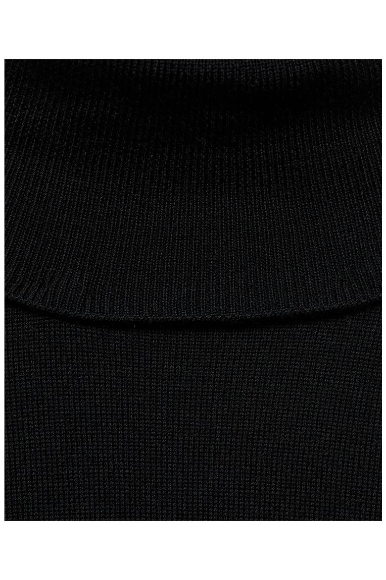 Turtleneck Wool Sweater, Alternate, color, BLACK