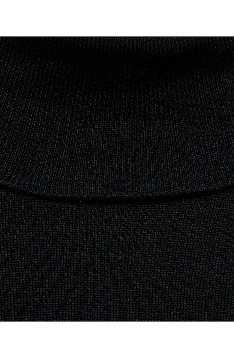 MANGO Turtleneck Wool Sweater, Alternate, color, Black
