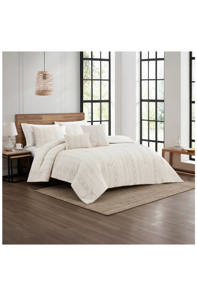Marcy 5-Piece Comforter Set, Alternate, color, IVORY SANDSTONE